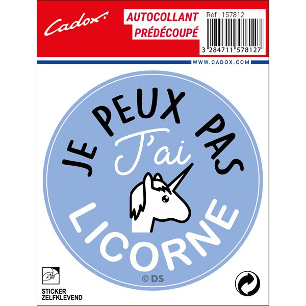 ADHESIF JE PEUX PAS J'AI LICORNE