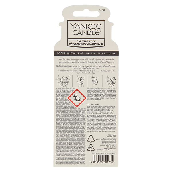 YANKEE CANDLE sticks linge propre