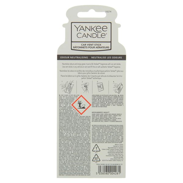 YANKEE CANDLE stick Nuit d'été