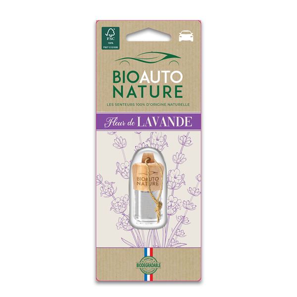 Flacon avec bouchon en bois parfum de lavande