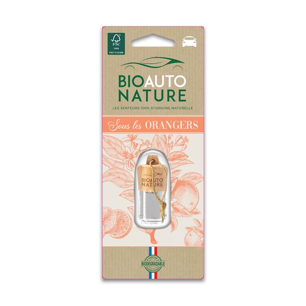 Flacon avec bouchon en bois parfum de Fleur d'oranger