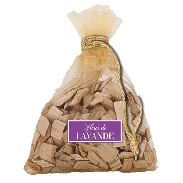 Sachet avec copeaux de bois parfum lavande