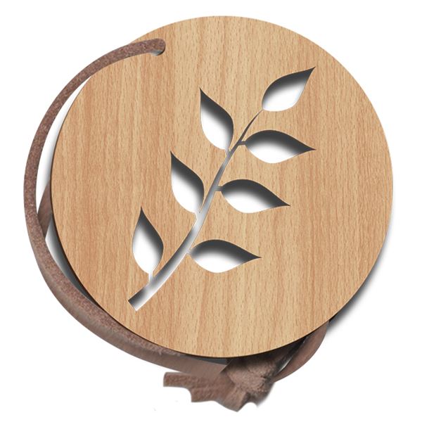 Objet en bois imprégné au parfum de lavande, décor découpé
