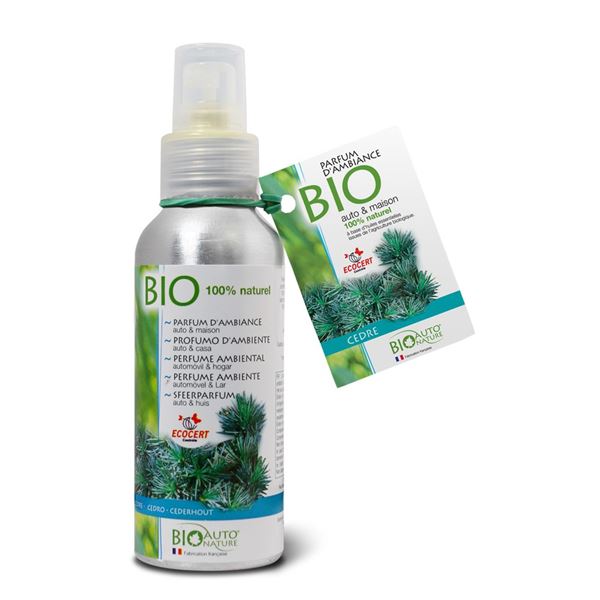 Désodorisant auto nature bio Ecocert senteur cèdre