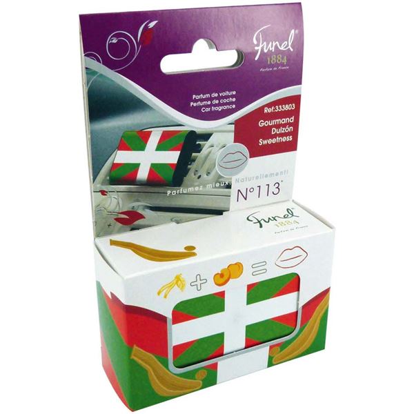 Désodorisant Funel n°113 drapeau basque parfum vanille/pêche