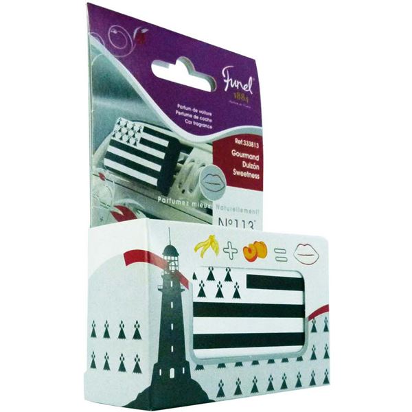 Désodorisant Funel n°113 drapeau breton parfum vanille/pêche