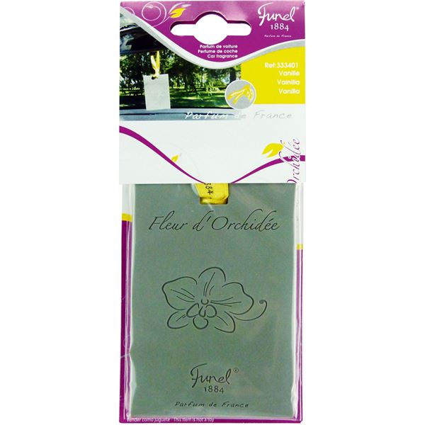 Désodorisant plaquette fleur d'orchidée parfum vanille