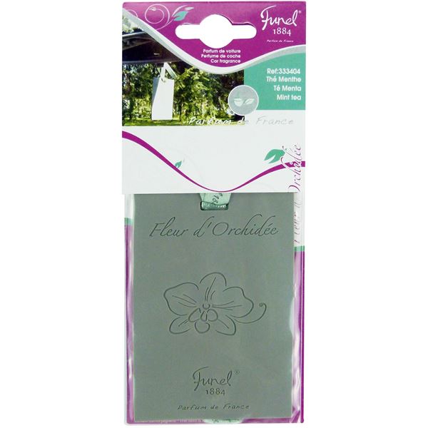 Désodorisant plaquette fleur d'orchidée parfum voyage oriental