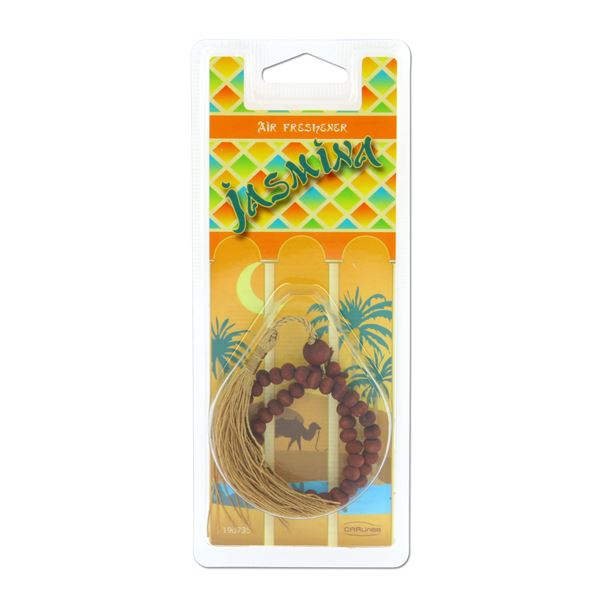 Collier désodorisant pour voiture senteur bois jasmin Carlinéa