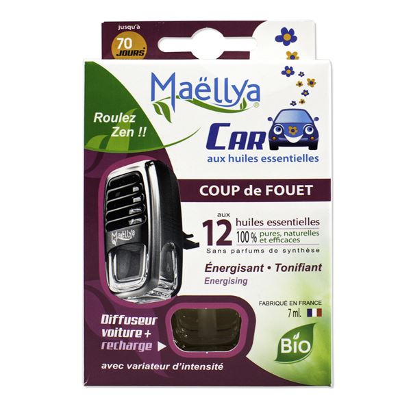 Désodorisant voiture Coup de fouet Diffuseur + Recharge  MAELLYA