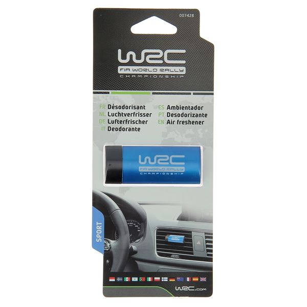 Désodorisant WRC barrette effet métal pour aérateur senteur Sport