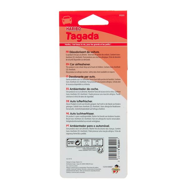 Désodorisant voiture carte parfumée Haribo® Tagada®