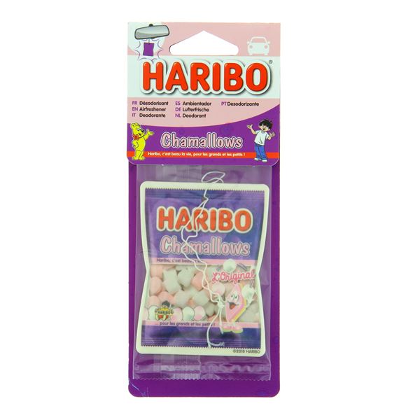 Désodorisant voiture carte parfumée Haribo® Chamallows®