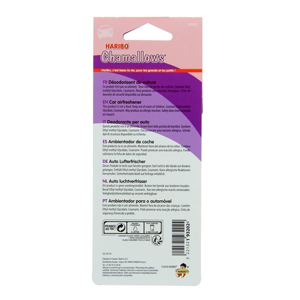 Désodorisant voiture carte parfumée Haribo® Chamallows®