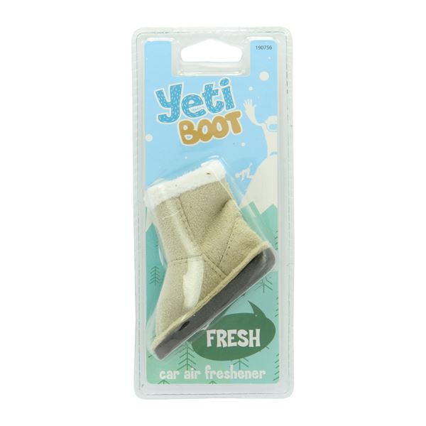 Désodorisant voiture Funny Yeti Boot senteur fraiche à suspendre