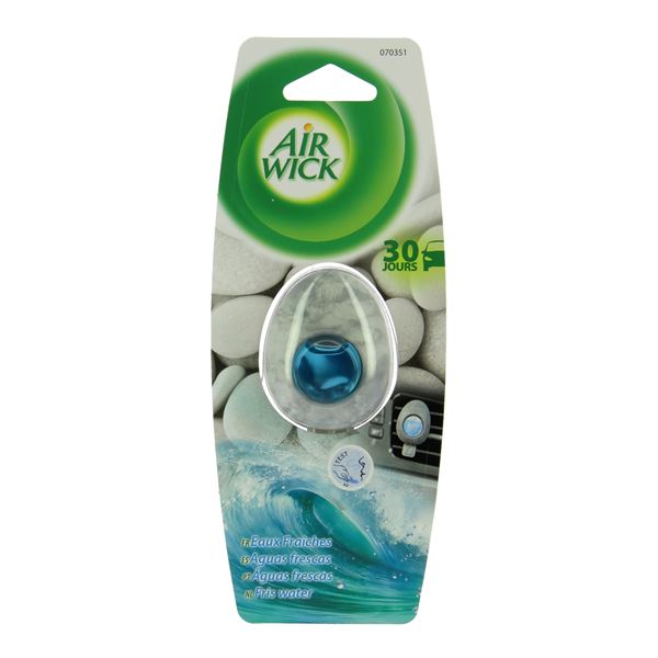 Désodorisant voiture mini galet eau fraiche Air Wick