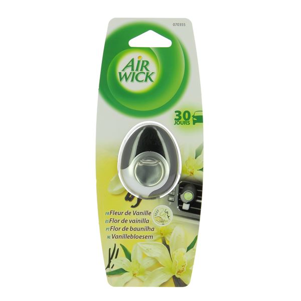 Désodorisant voiture mini bicolore fleur/vanille Air Wick