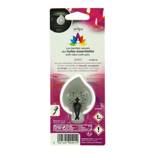 Désodorisant voiture diffuseur Spirit Air Spa