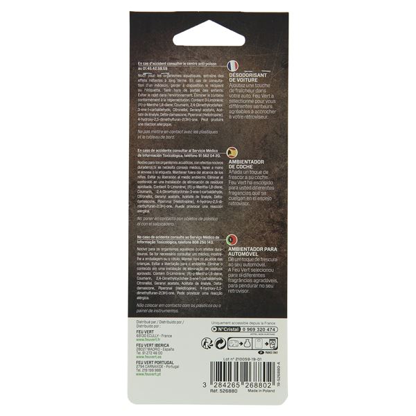 Désodorisant plaquette Feu Vert Premium senteur coconut
