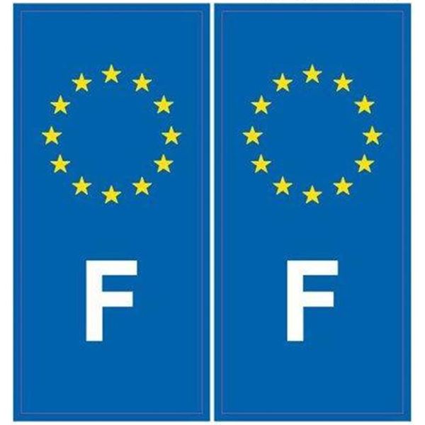 2 Autocollants voiture France et Europe Imdifa