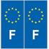 2 Autocollants voiture France et Europe Imdifa