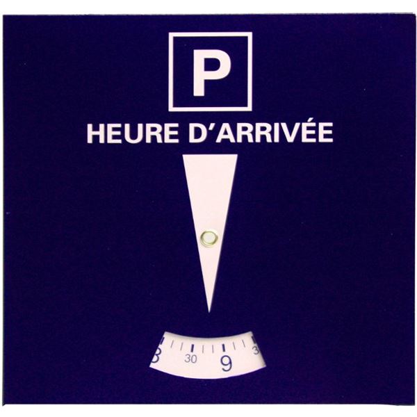 Disque de stationnement cartonné de couleur bleue