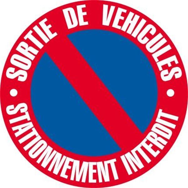 Disque stationnement interdit, diamètre 250 mm