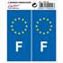 2 Autocollants voiture France et Europe