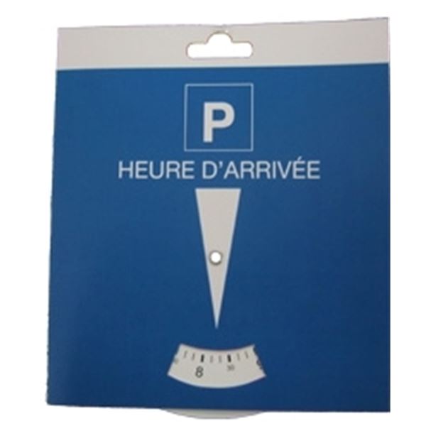 Disque de stationnement plastifié de couleur bleue