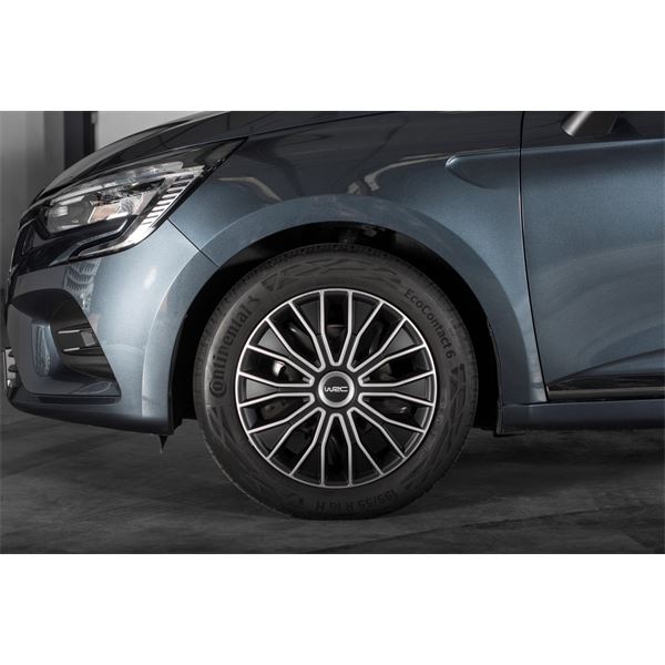 4 enjoliveurs WRC 14" N°15 Noir/Argent
