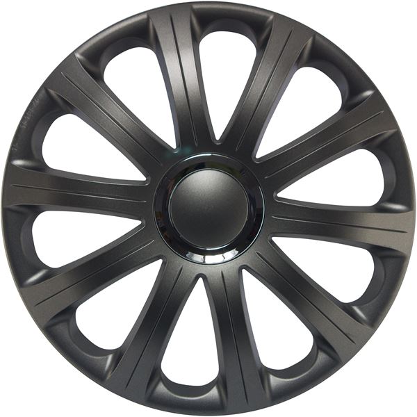 1 Enjoliveur en ABS, design gris classique