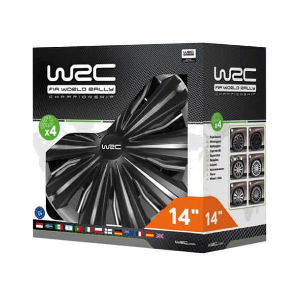 4 Enjoliveurs WRC 14" bicolore