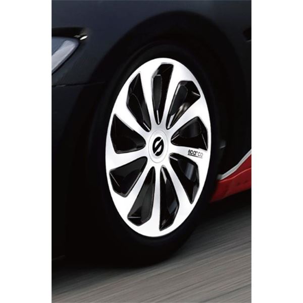 4 Enjoliveurs Sicilia noir 14' Sparco