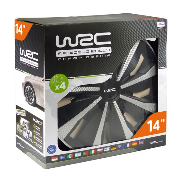 4 enjoliveurs 15 pouces carbone WRC