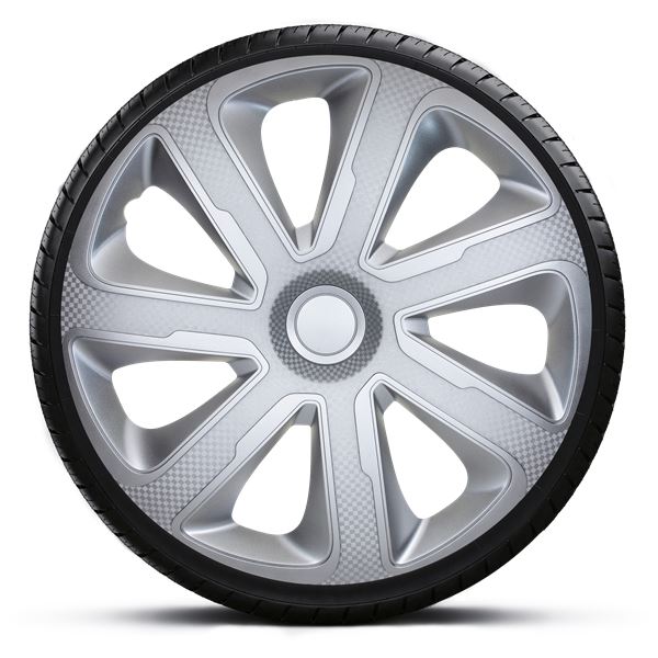 4 enjoliveurs Livorno carbon silver 16 pouces Feu Vert 08