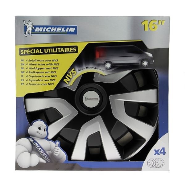 4 Enjoliveurs Michelin 16 pouces pour véhicules utilitaire
