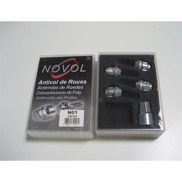 Ecrous antivol de roue Novol N01