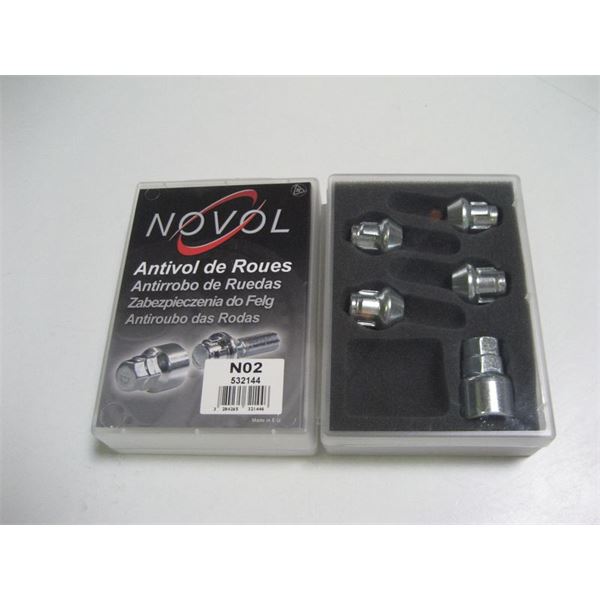 Ecrous antivol de roue Novol N02