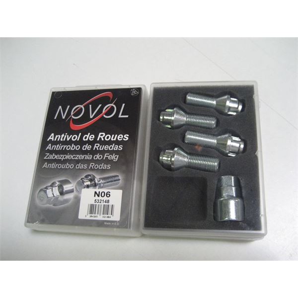 Ecrous antivol de roue Novol N06