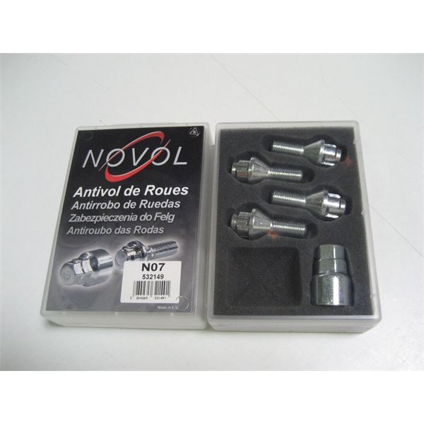 Ecrous antivol de roue Novol N07