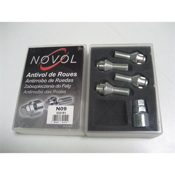 Ecrous antivol de roue Novol N09