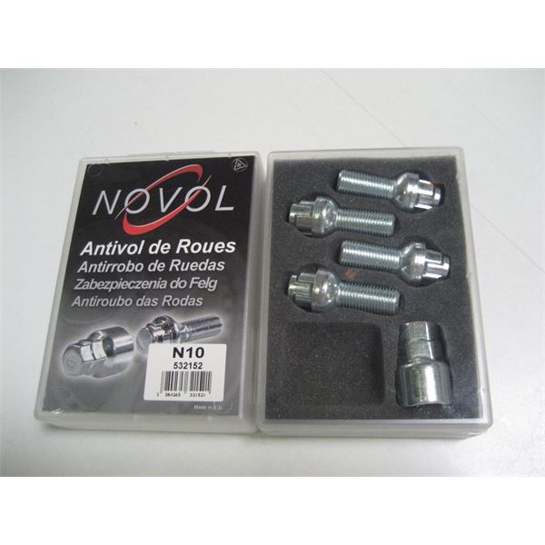 Ecrous antivol de roue Novol N10