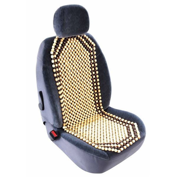 Couvre-siège voiture billes de bois