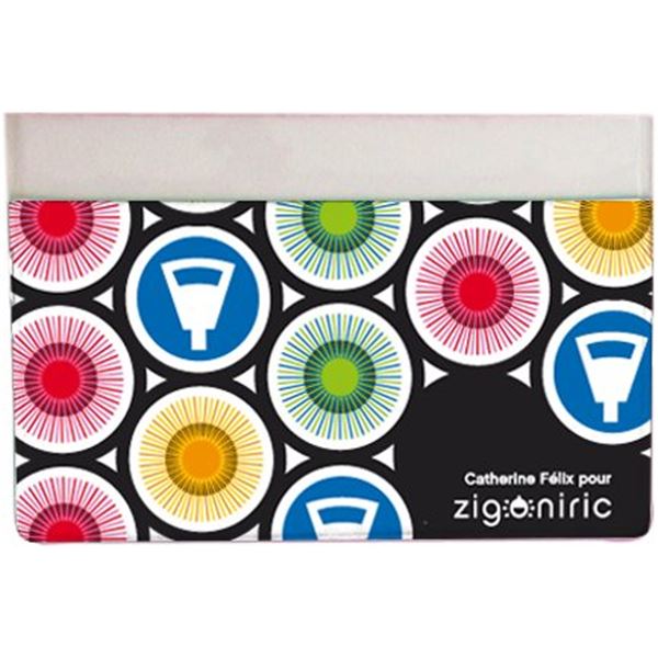 Porte ticket voiture coloré adhésif Zigoniric