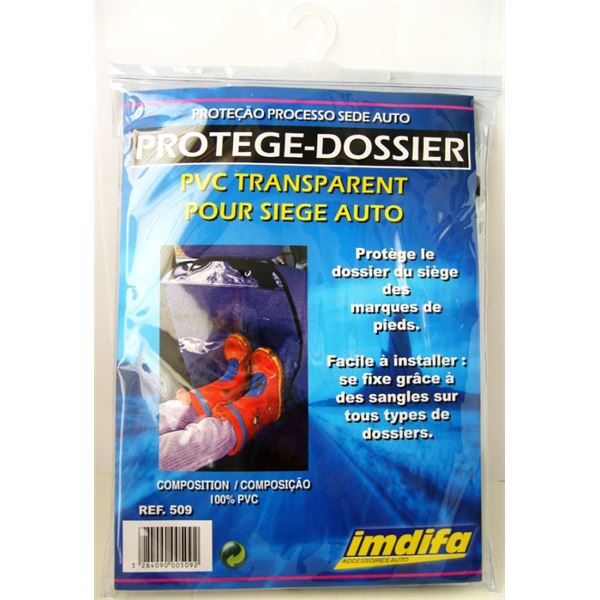 Protège dossier véhicule PVC transparent