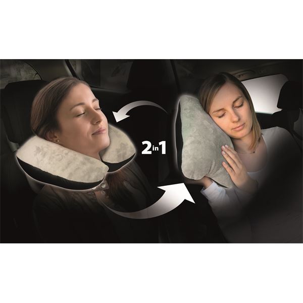 Coussin 2 en 1 : cale-nuque & oreiller d'appoint Kiné Travel