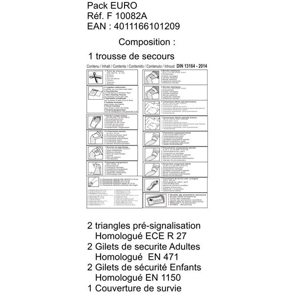Kit de sécurité / signalisation Européen