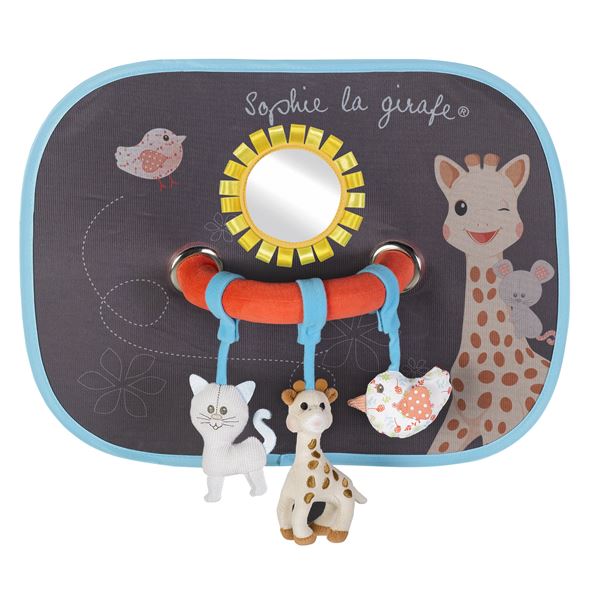 2 PARE SOLEIL AVEC ARCHE D EVEIL SOPHIE LA GIRAFE