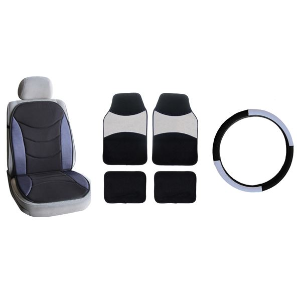 Pack tapis + c siège + c volant gris