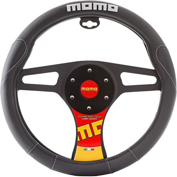 Couvre volant noir/blanc MOMO